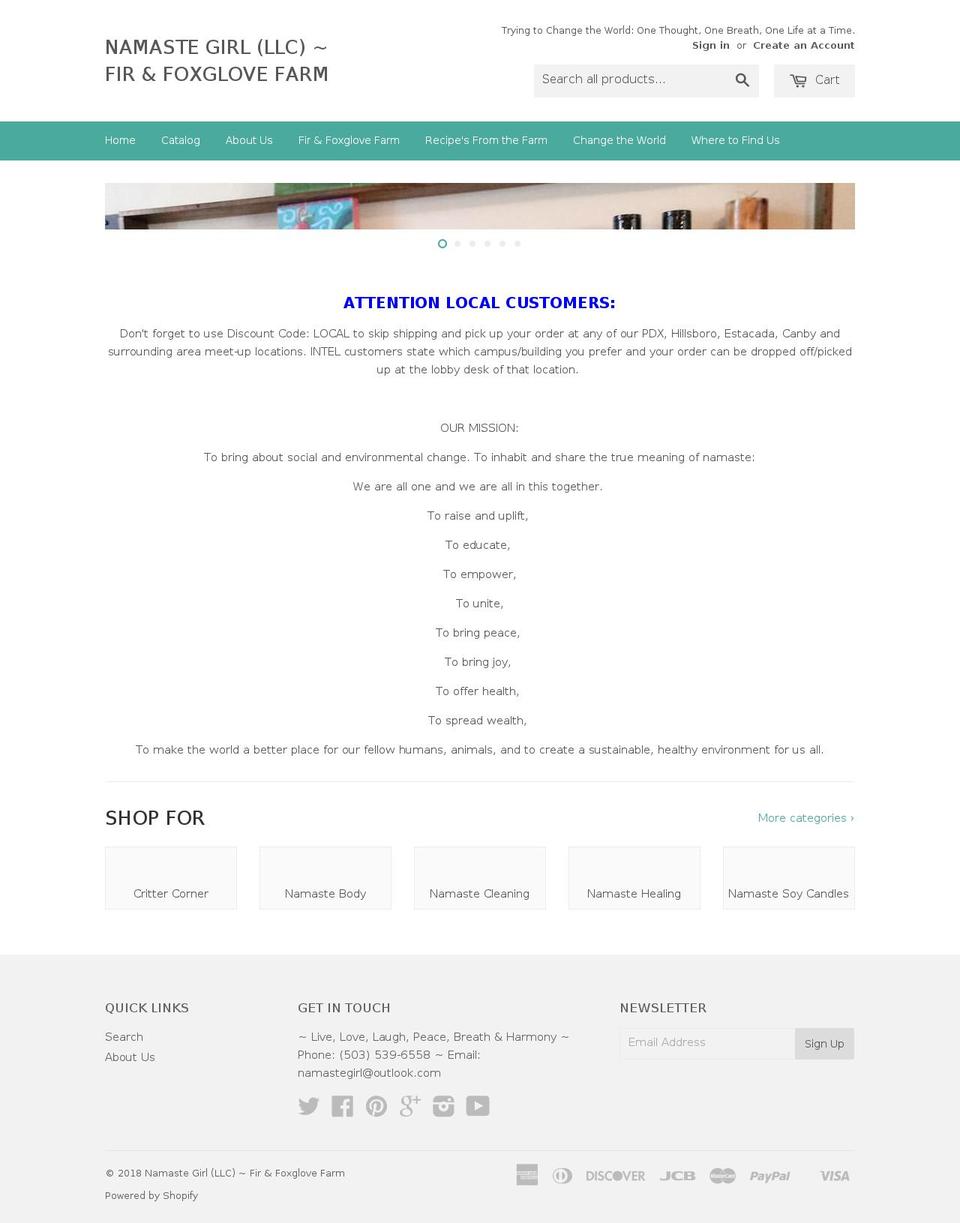 firandfoxglovefarm.com — Shopify storefront screenshot