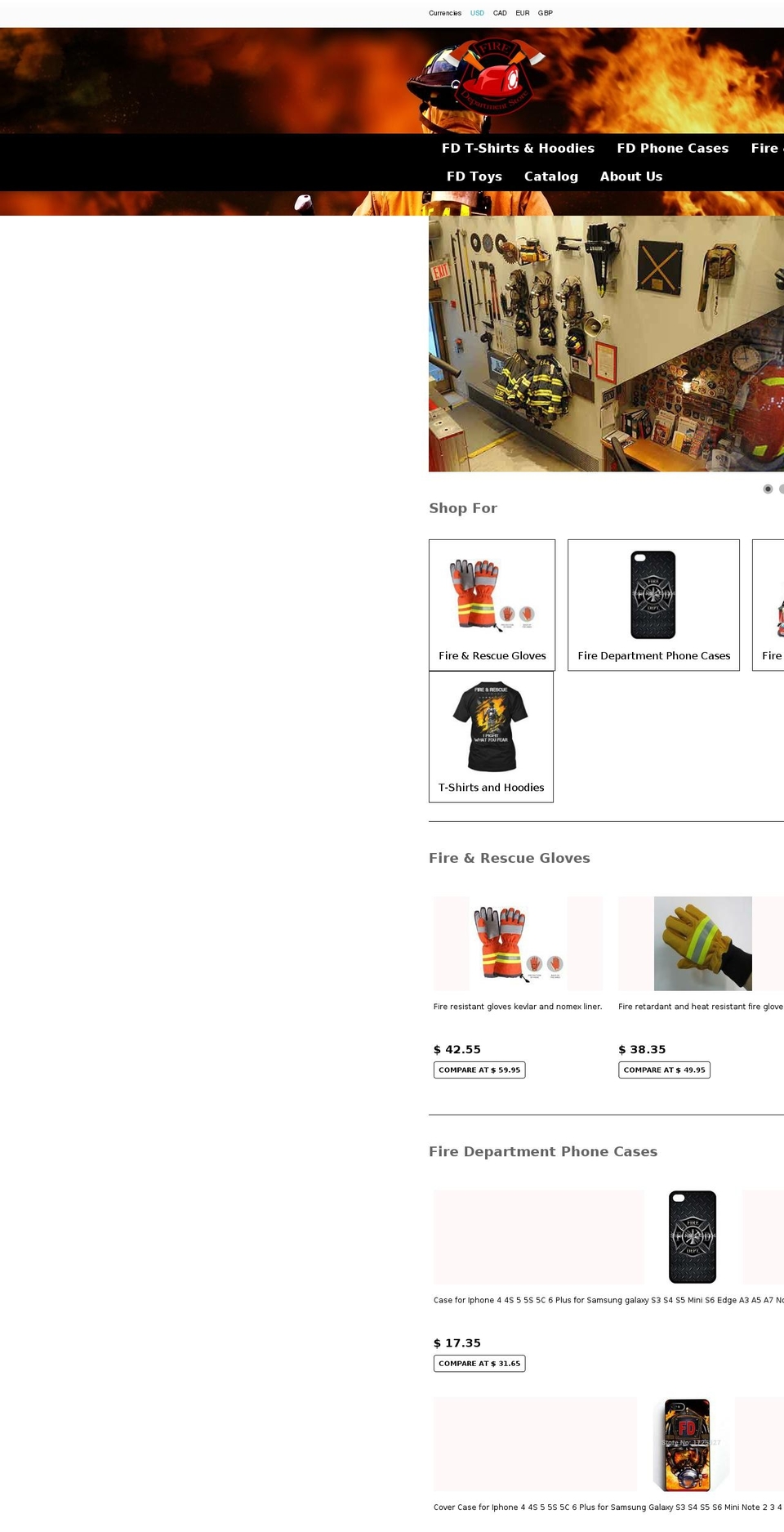 fanactics-gear-1-0 Shopify theme site example fire-departmentstore.com