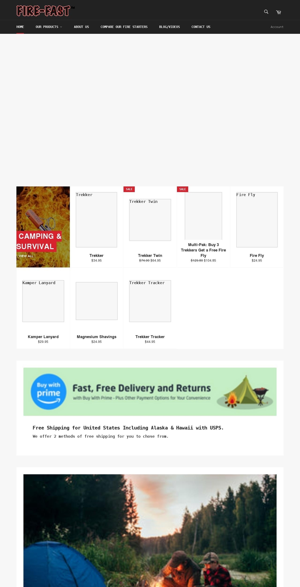 fire-fast.com shopify website screenshot