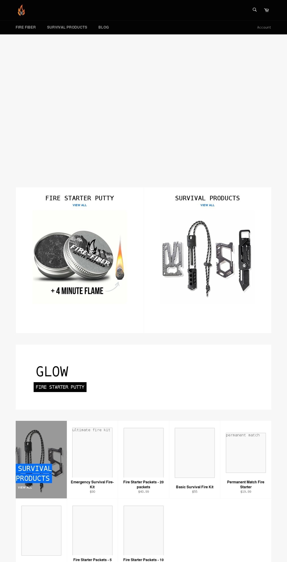 fire-fiber.com shopify website screenshot
