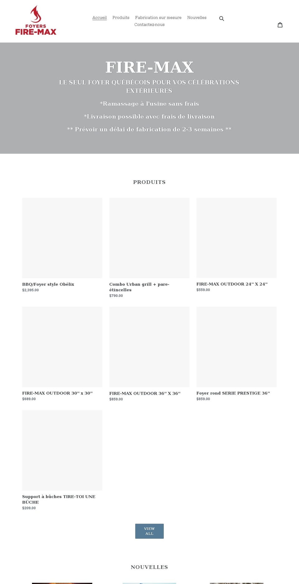 fire-max.com shopify website screenshot