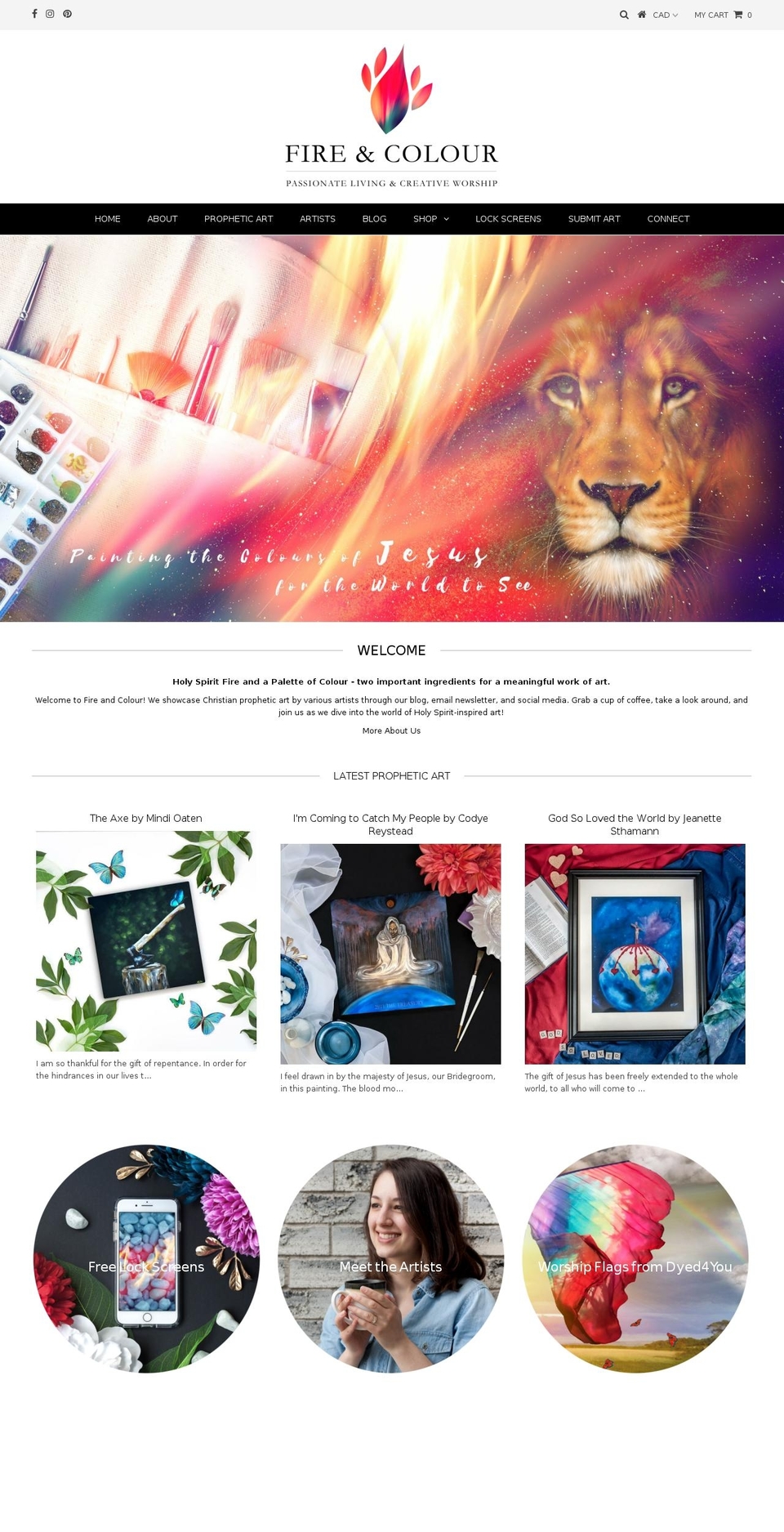 fireandcolour.com — Shopify storefront screenshot