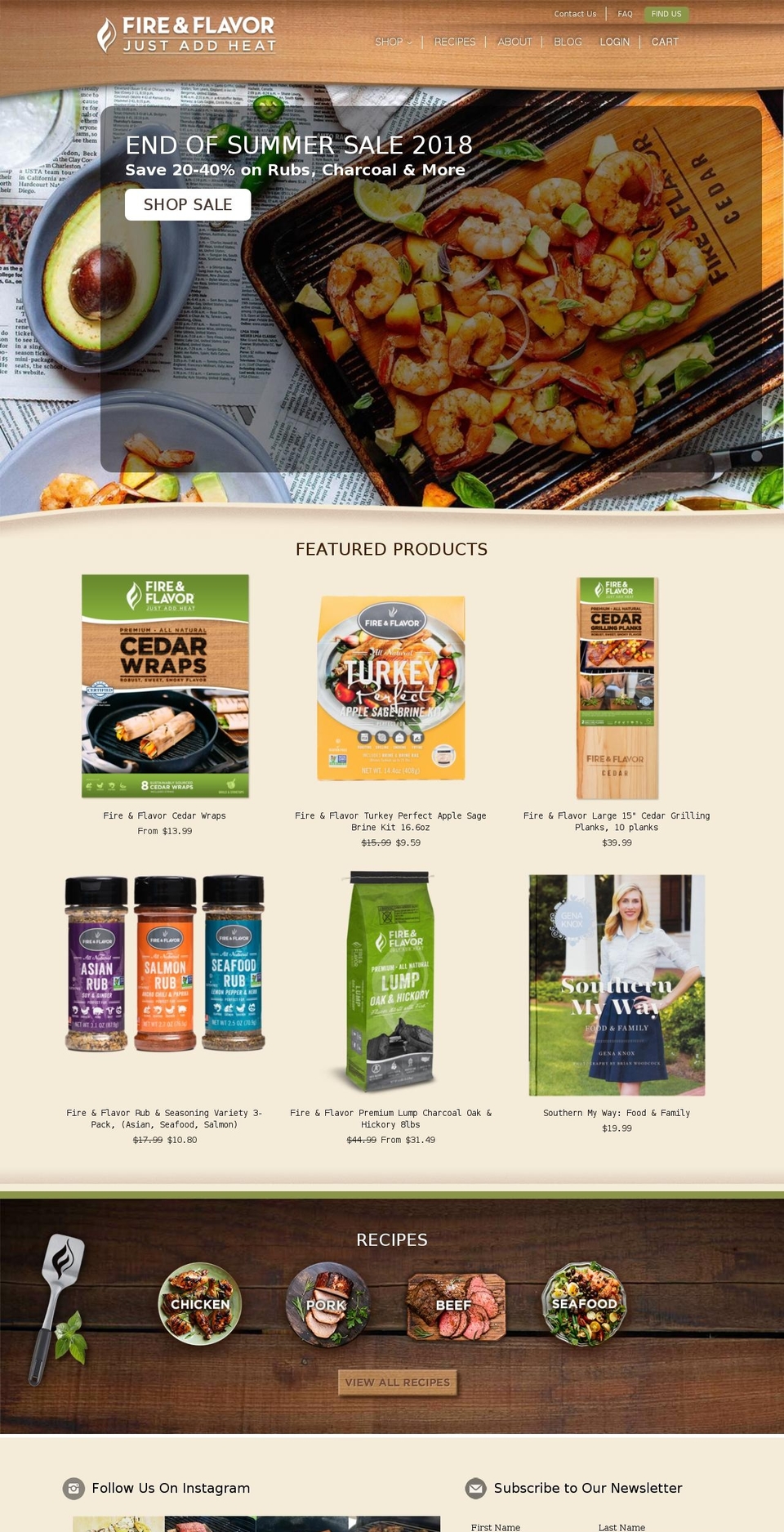 fire-n-flavor Shopify theme site example fireandflavor.com