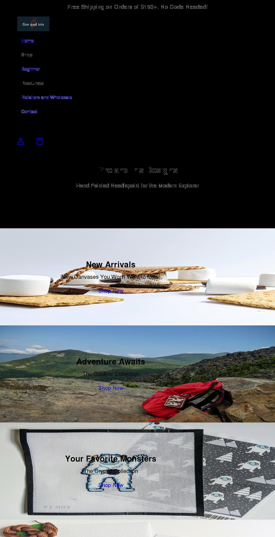 fireandirisdesigns.com shopify website screenshot