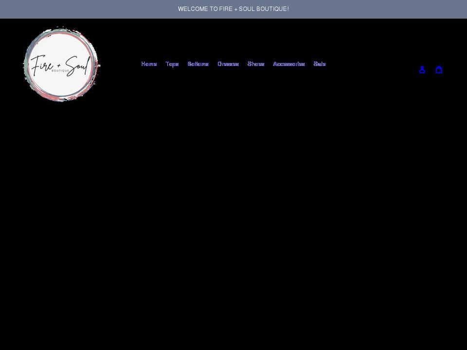 fireandsoulboutique.com shopify website screenshot