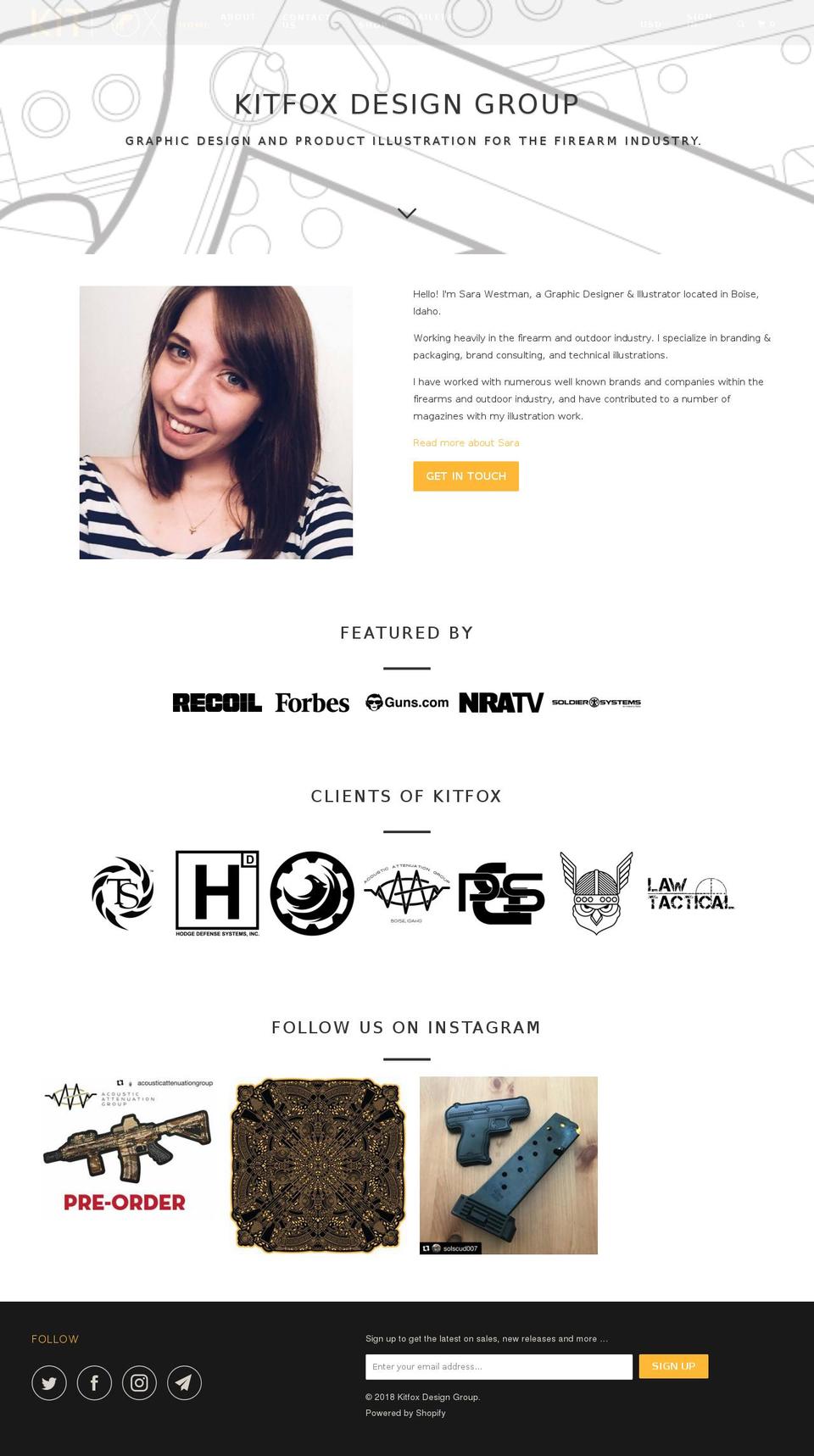 firearmillustrations.com — Shopify storefront screenshot