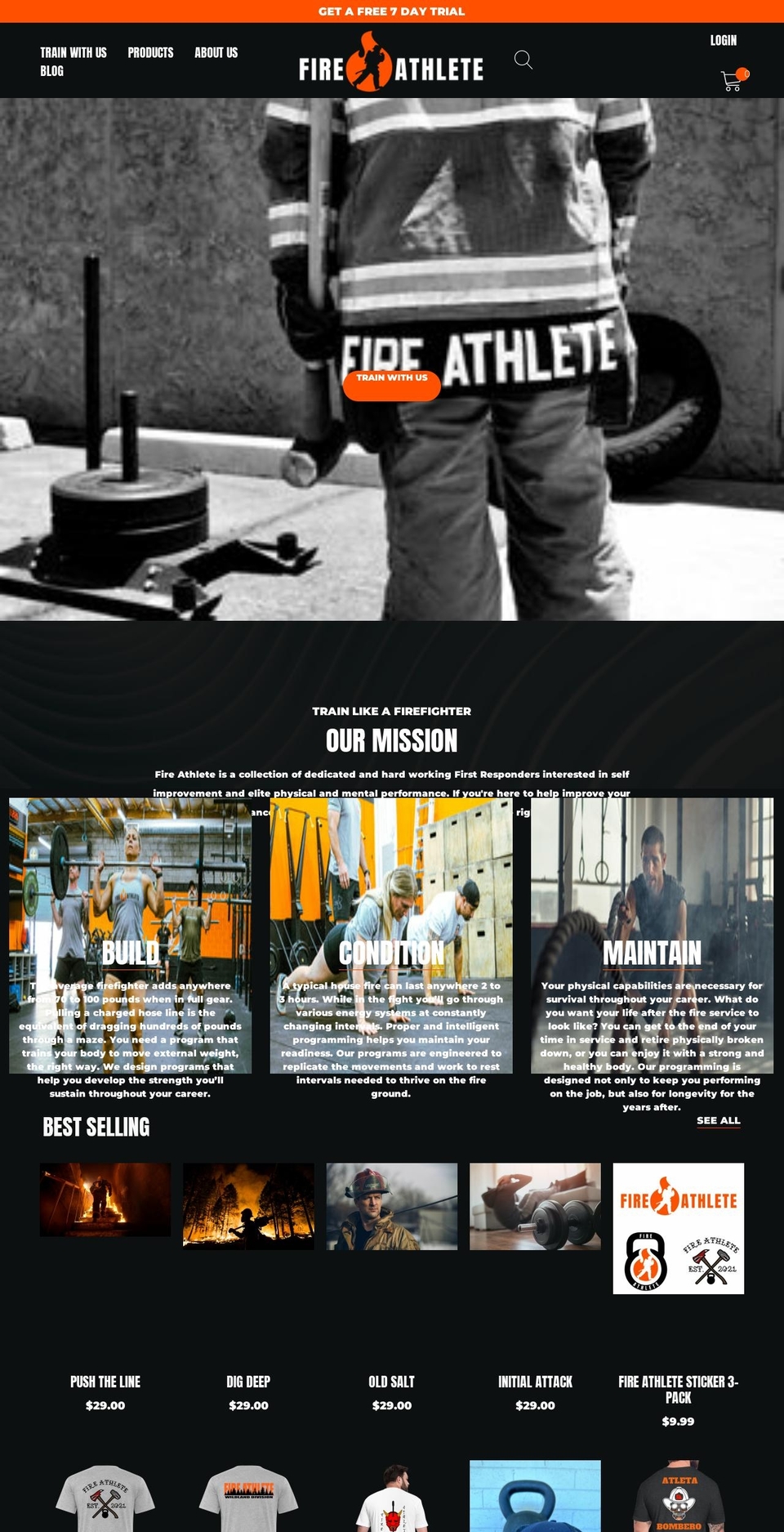 fireathlete.com shopify website screenshot