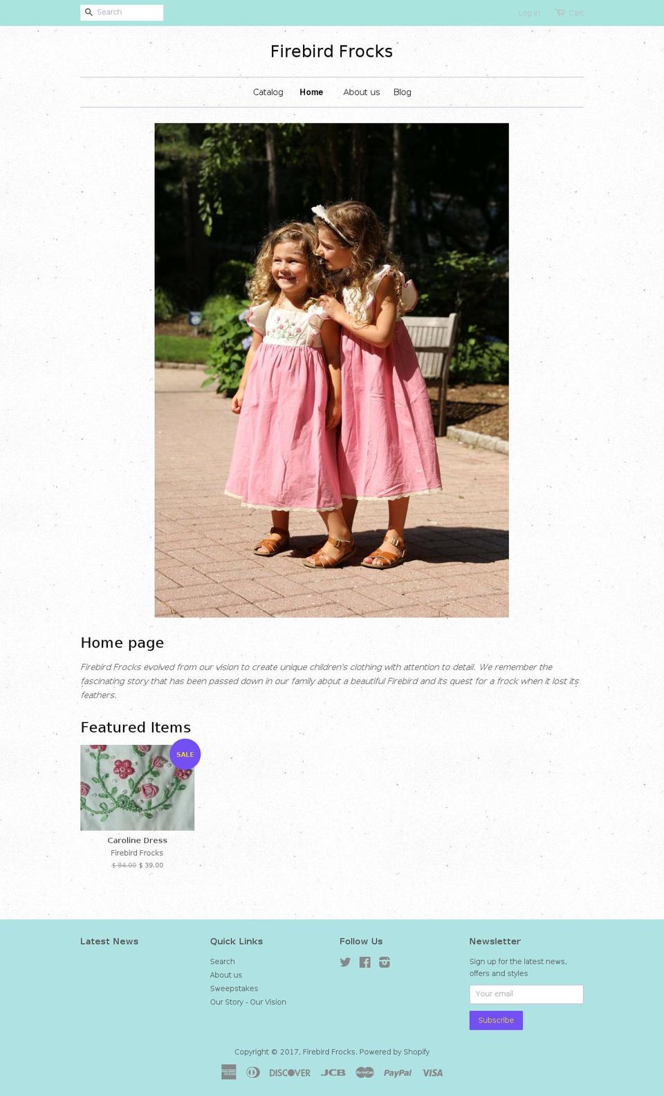 firebirdfrocks.com shopify website screenshot