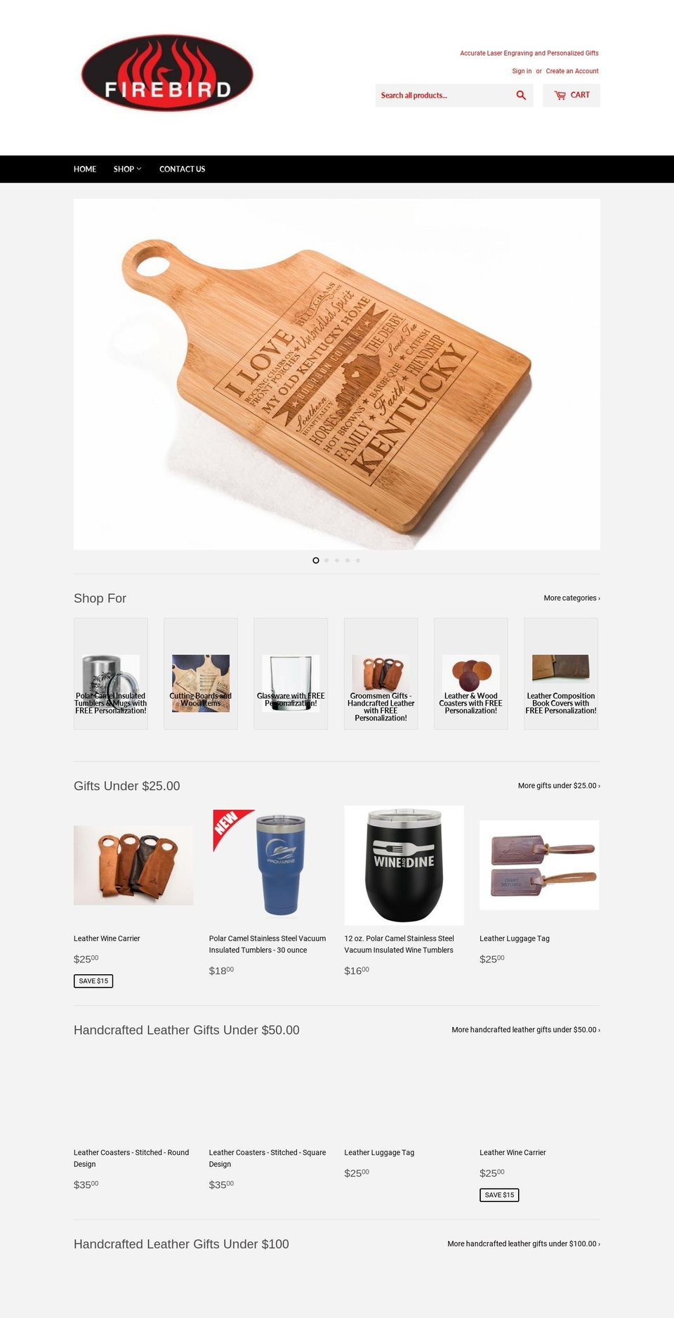 firebirdgroupinc.com — Shopify storefront screenshot