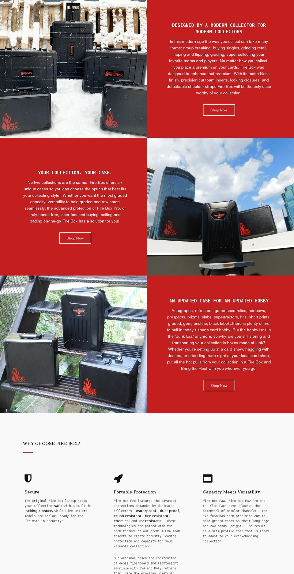 fireboxcases.com shopify website screenshot