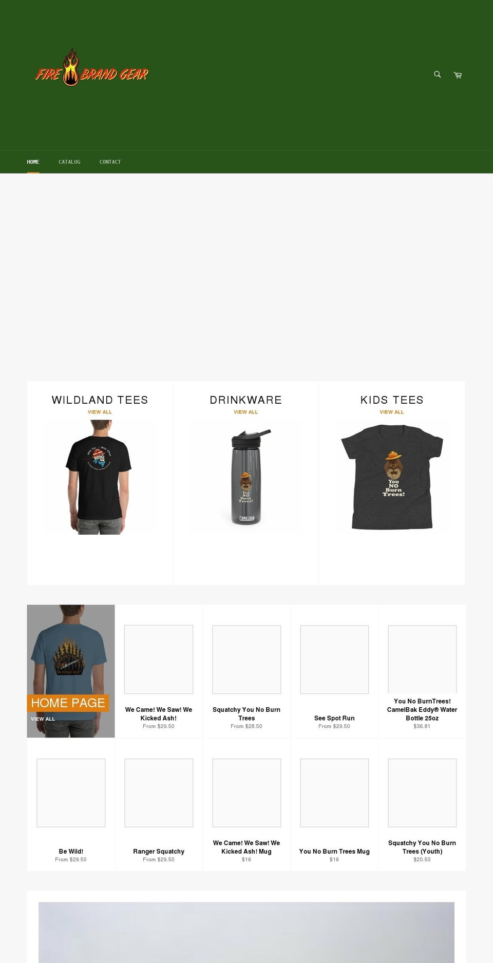firebrandgear.com shopify website screenshot