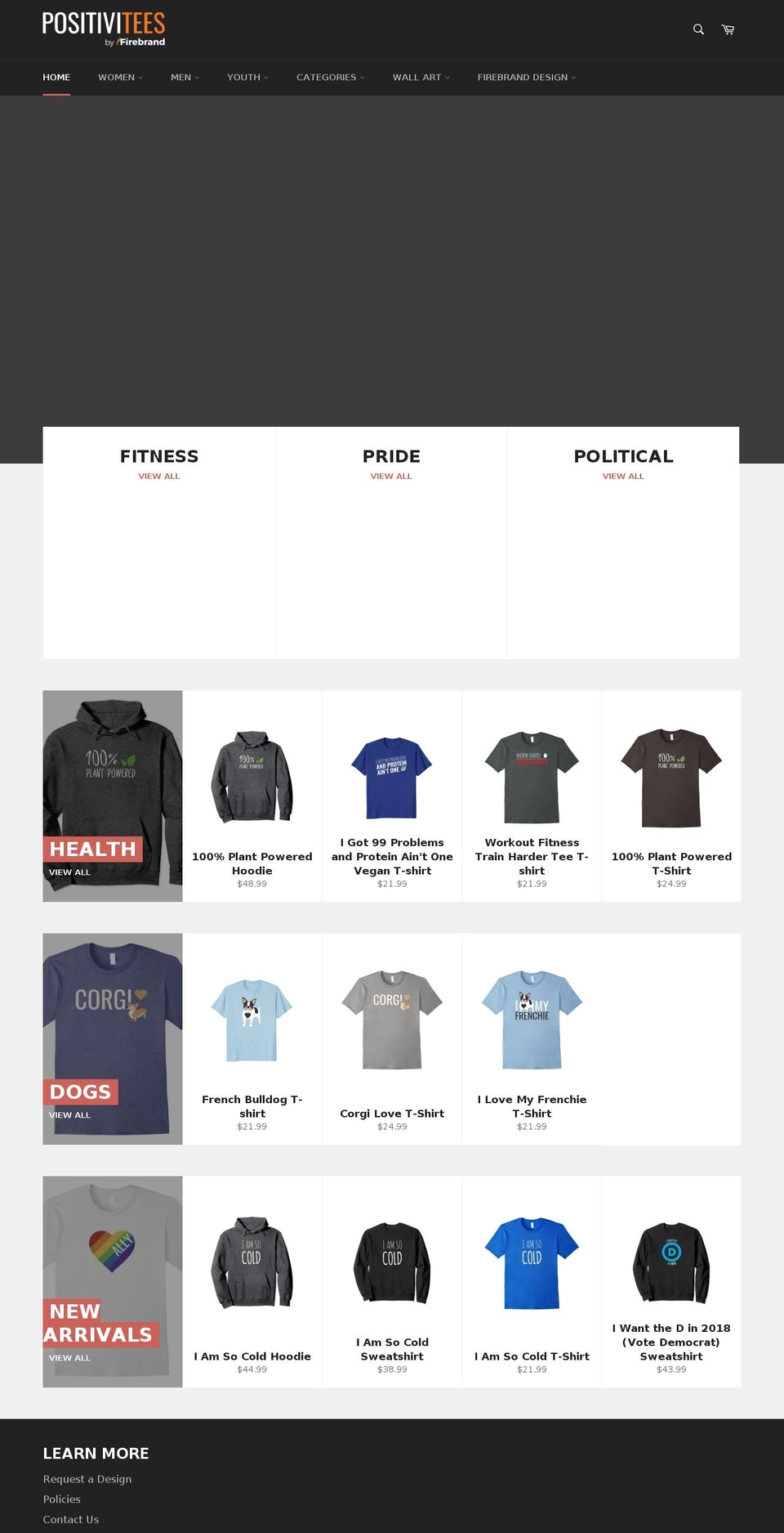 firebrandtees.com — Shopify storefront screenshot