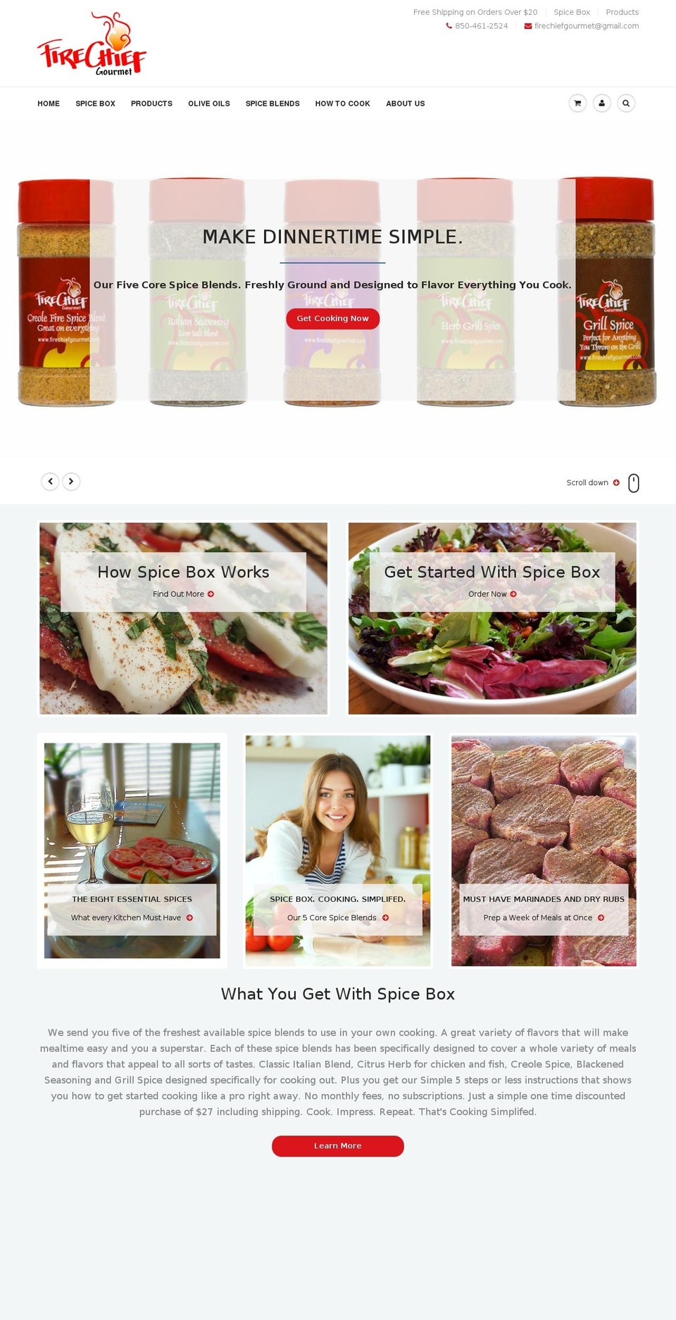 firechiefgourmet.com shopify website screenshot