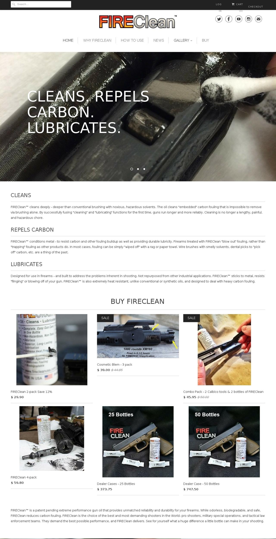 fireclean1.com shopify website screenshot