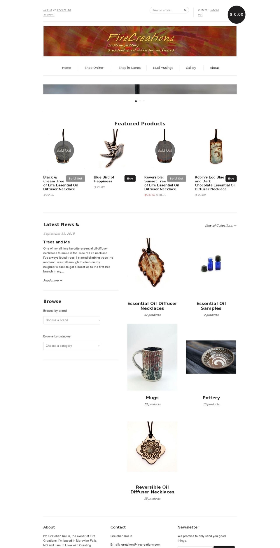 firecreations.com shopify website screenshot