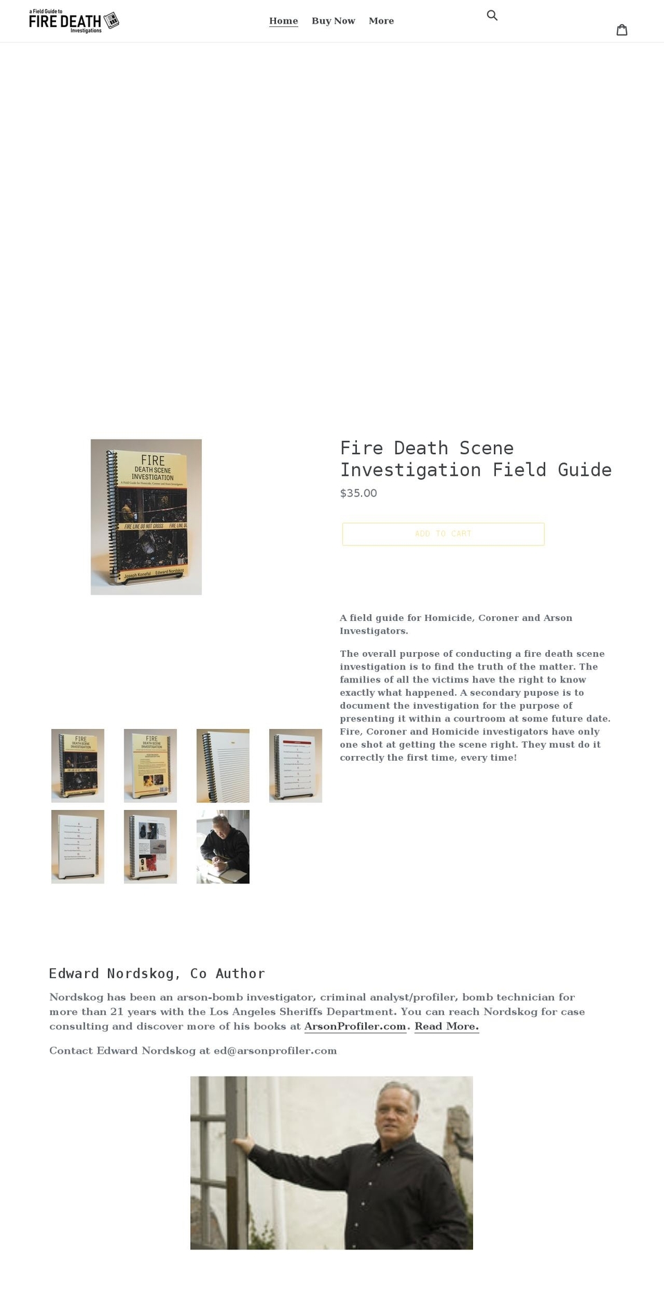 firedeathbook.com shopify website screenshot