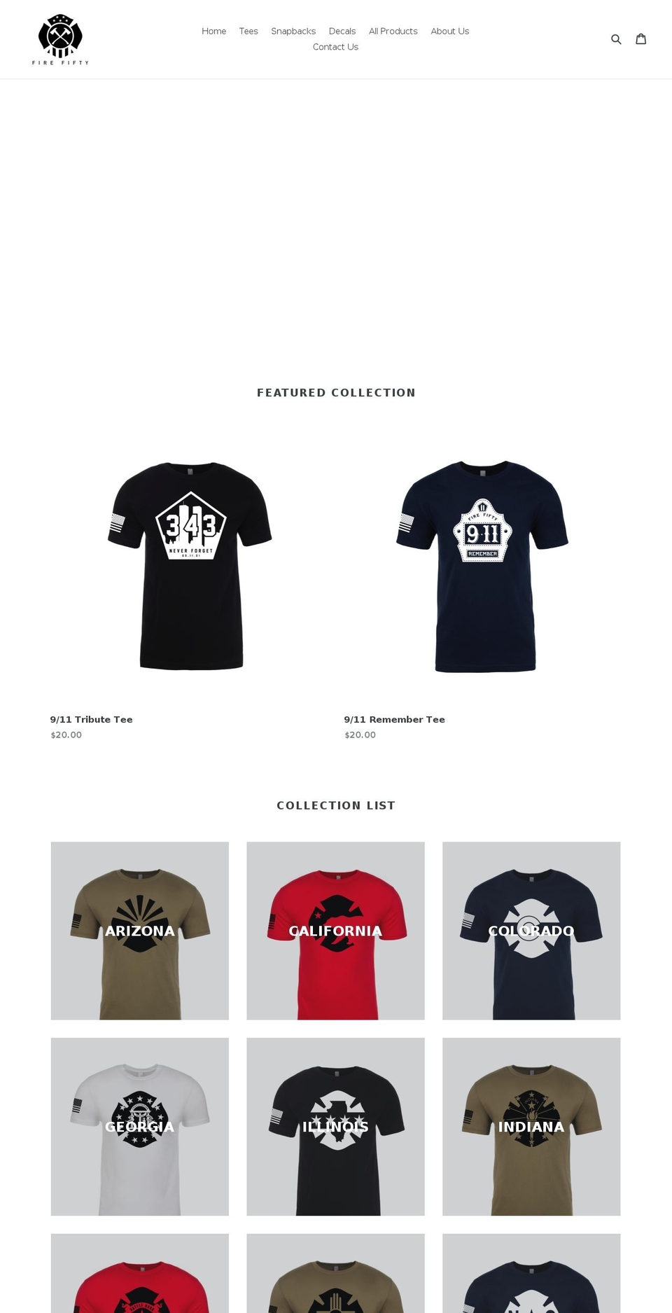 firefifty.com — Shopify storefront screenshot