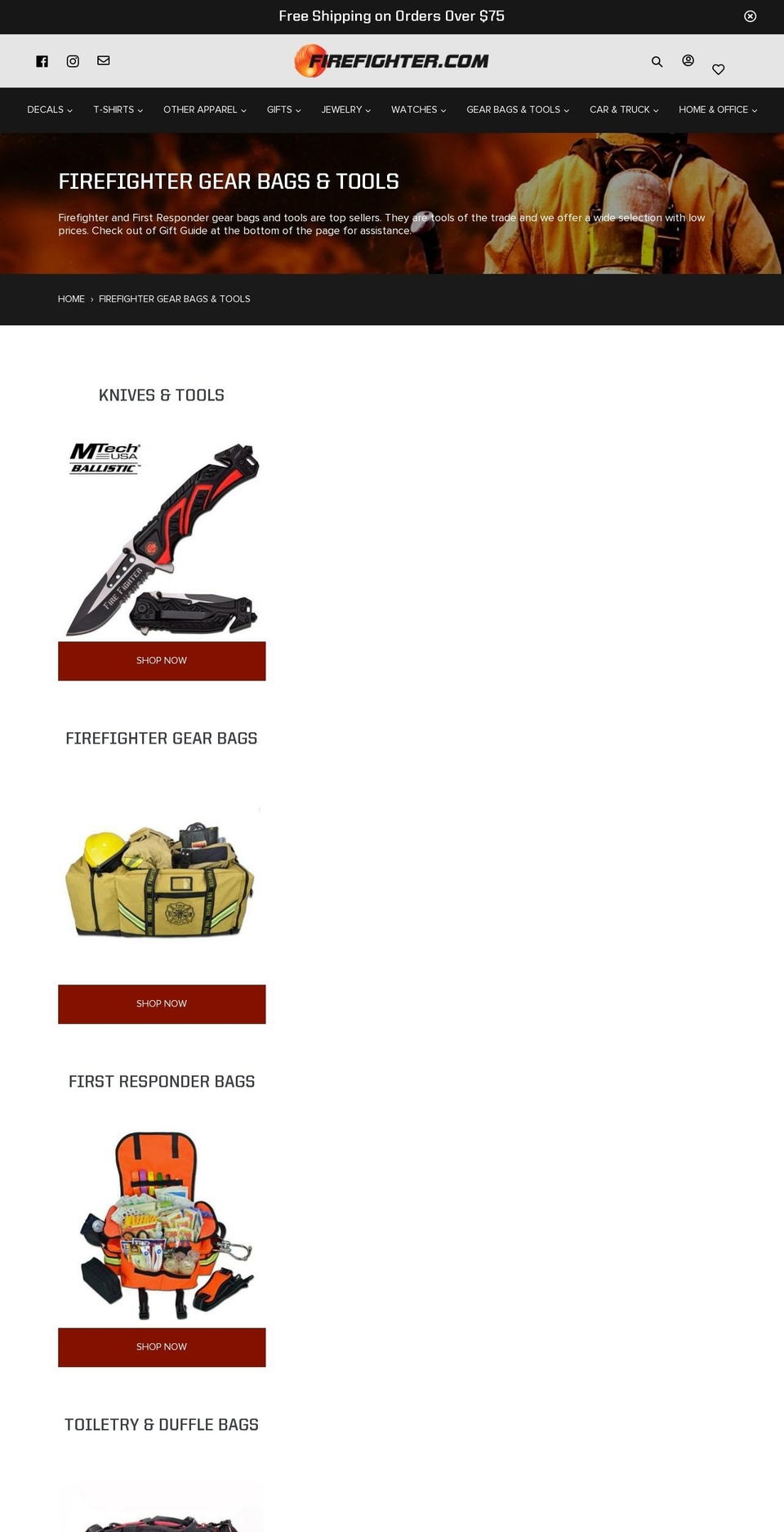 Version_1.8 Shopify theme site example firefighterequipmentsales.com