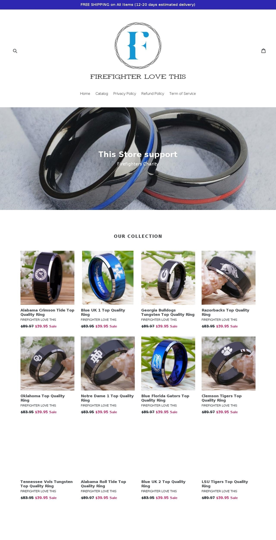 firefighterlovethis.com — Shopify storefront screenshot