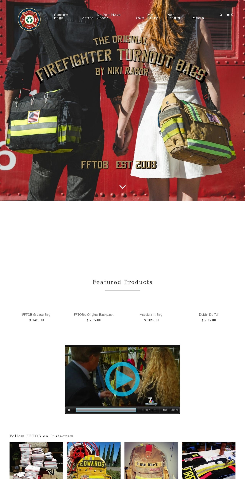 firefighterturnoutbags.com shopify website screenshot