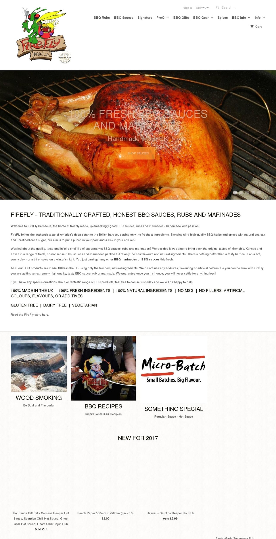 firefly-bbq.myshopify.com shopify website screenshot