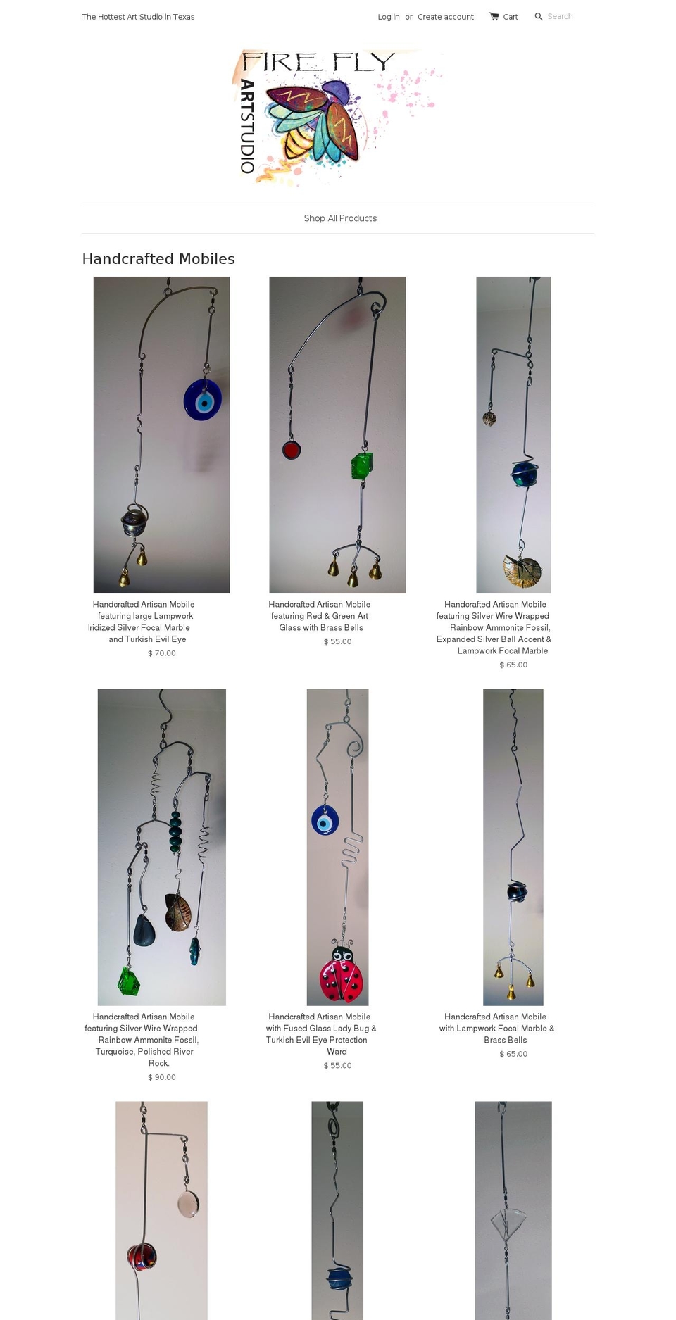 fireflyartstudio.com shopify website screenshot