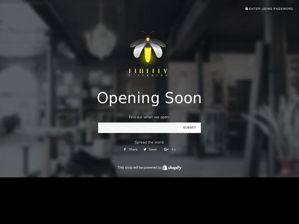 fireflyeliquid.com shopify website screenshot