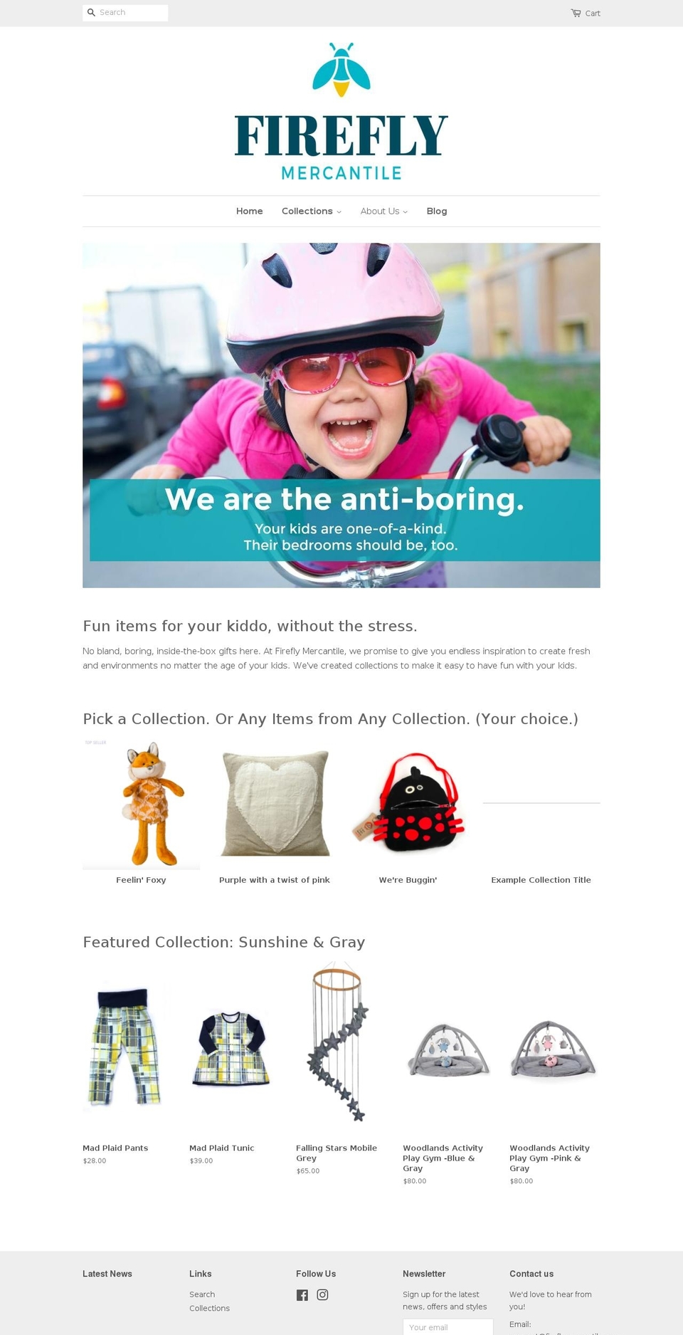 fireflymercantile.com — Shopify storefront screenshot