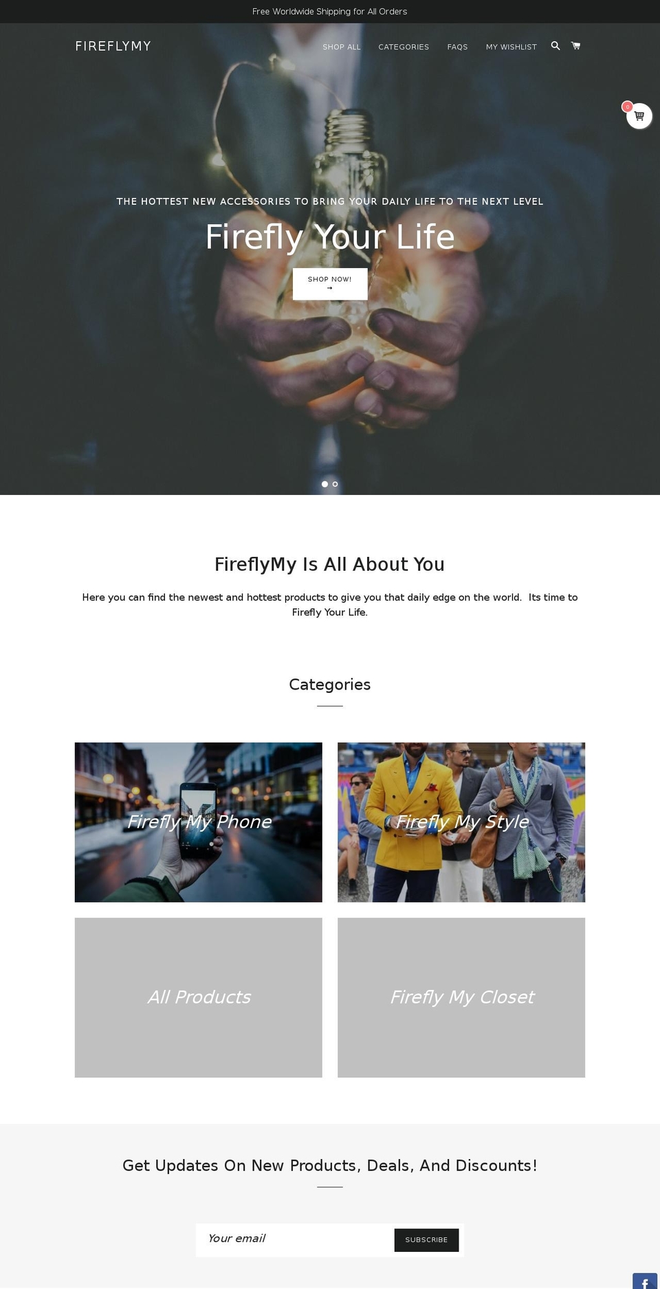 fireflymy.com — Shopify storefront screenshot