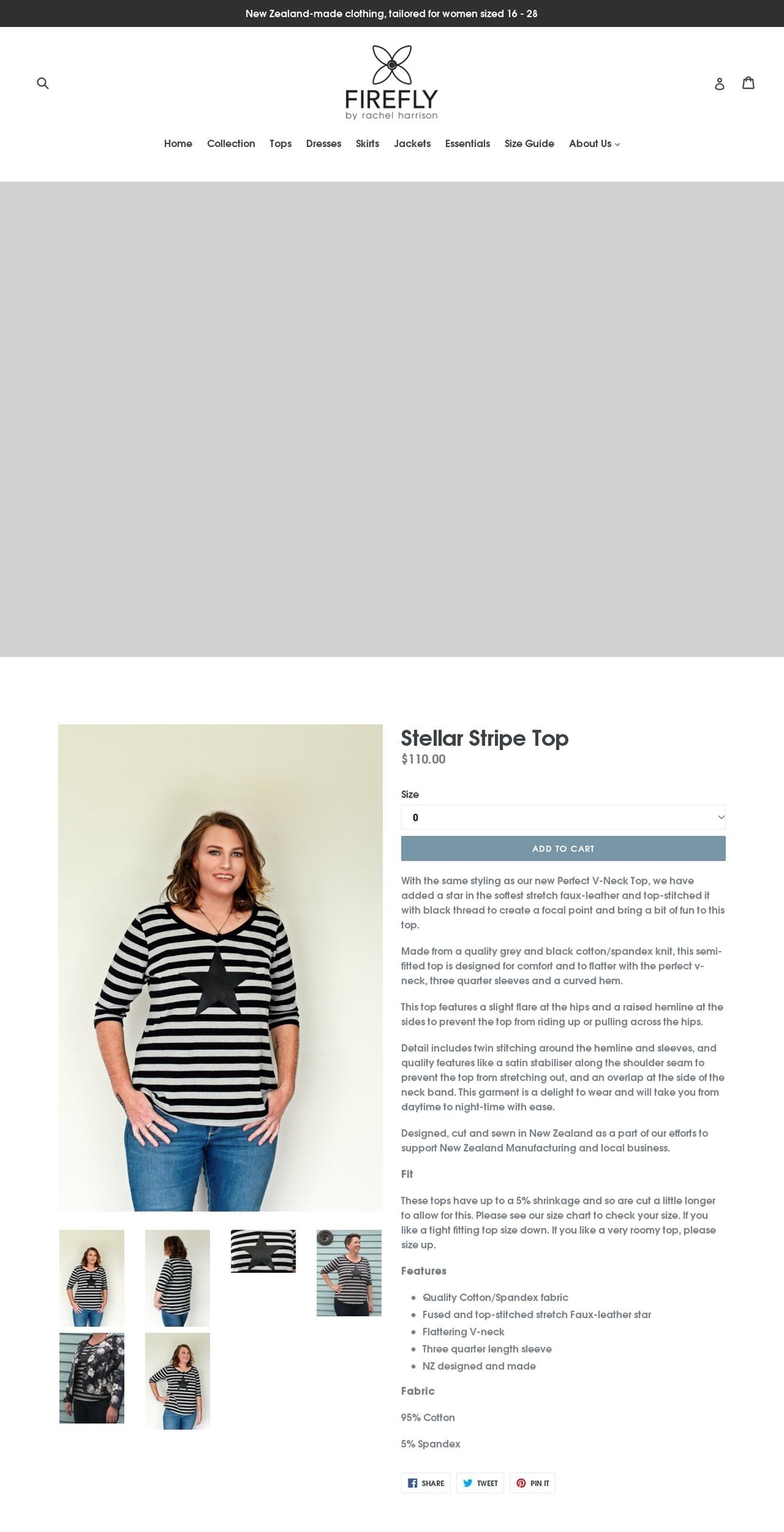 fireflyrachelharrison.com — Shopify storefront screenshot