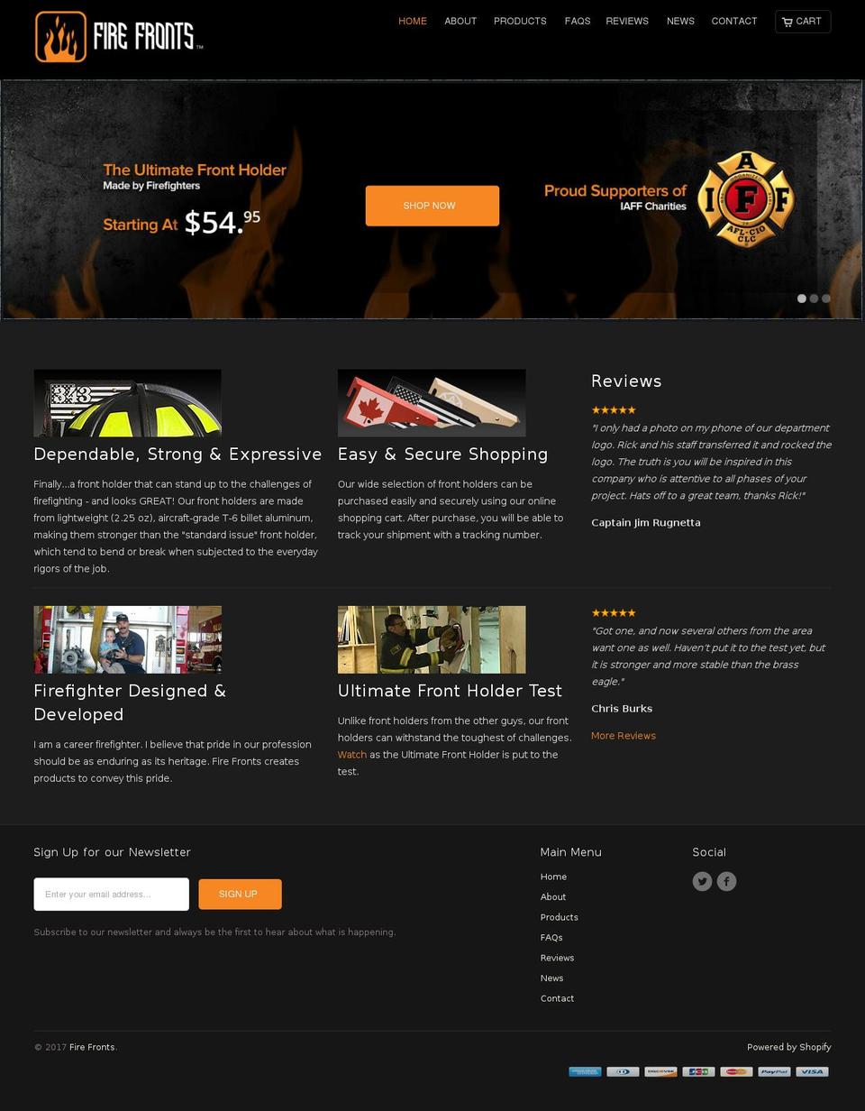 firefrontstore.com shopify website screenshot