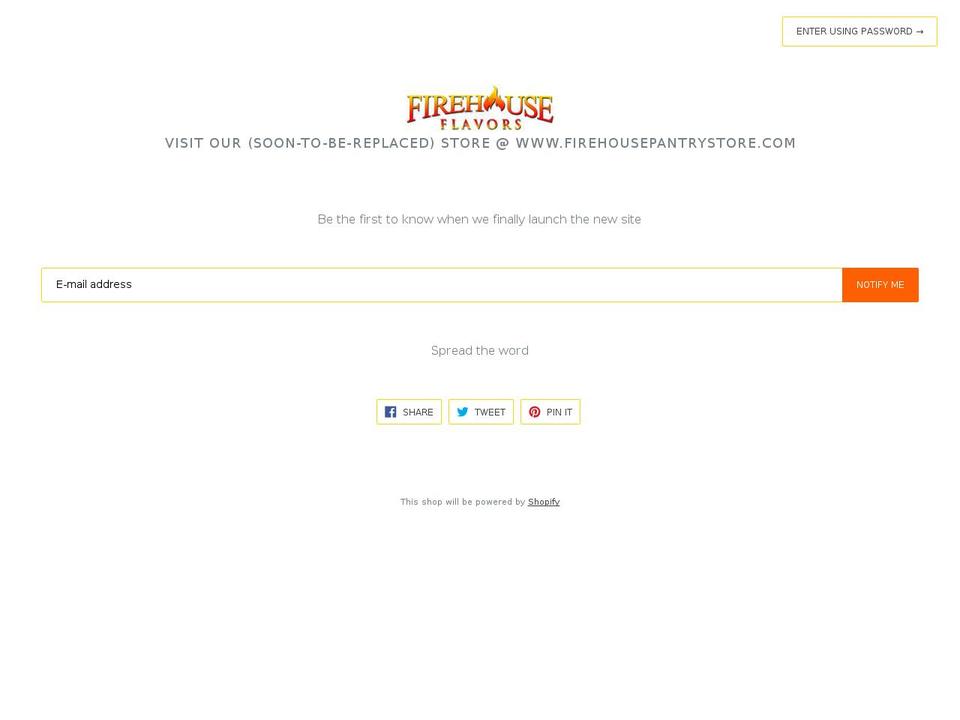 firehouseflavors.net shopify website screenshot