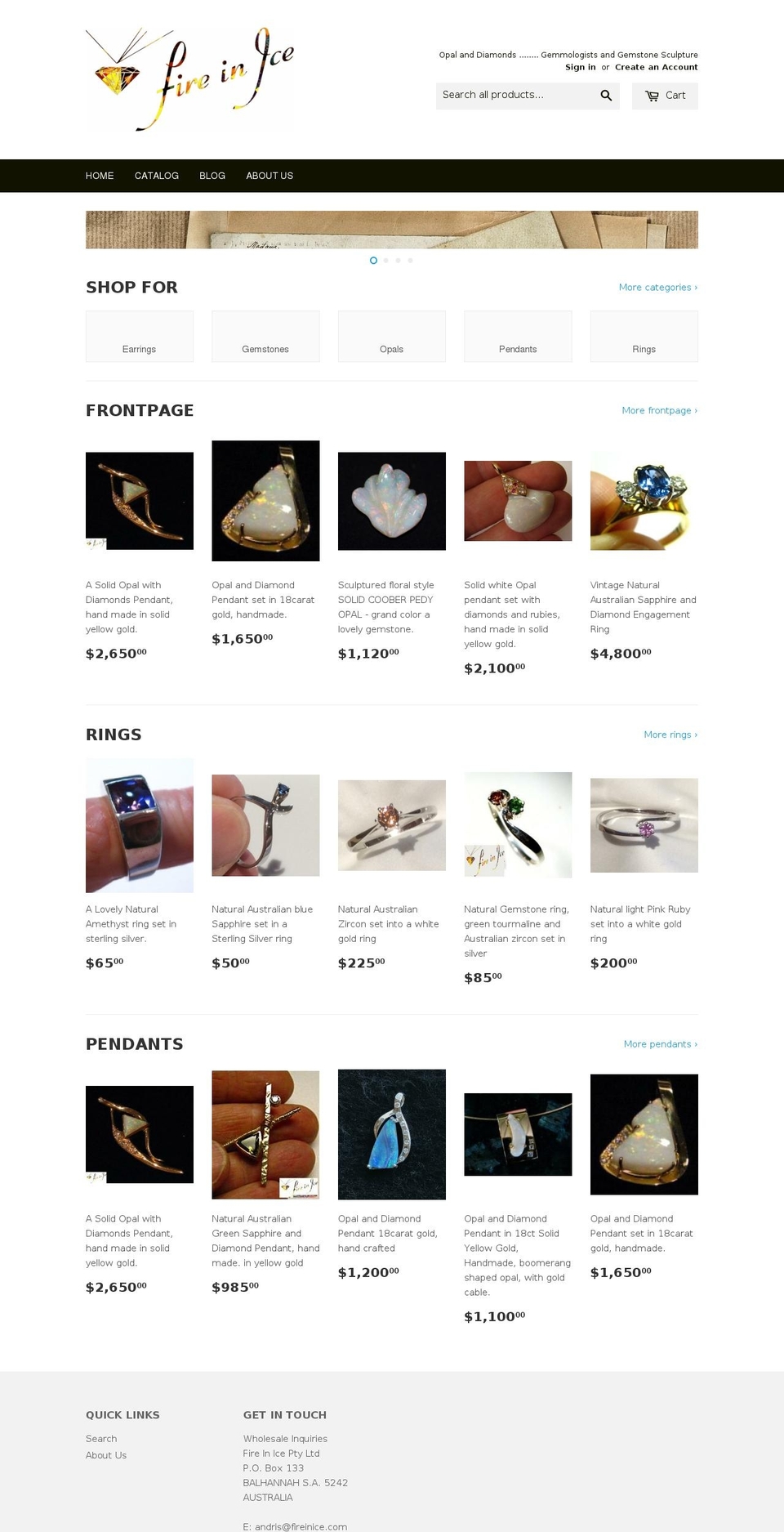 fireinice.net shopify website screenshot