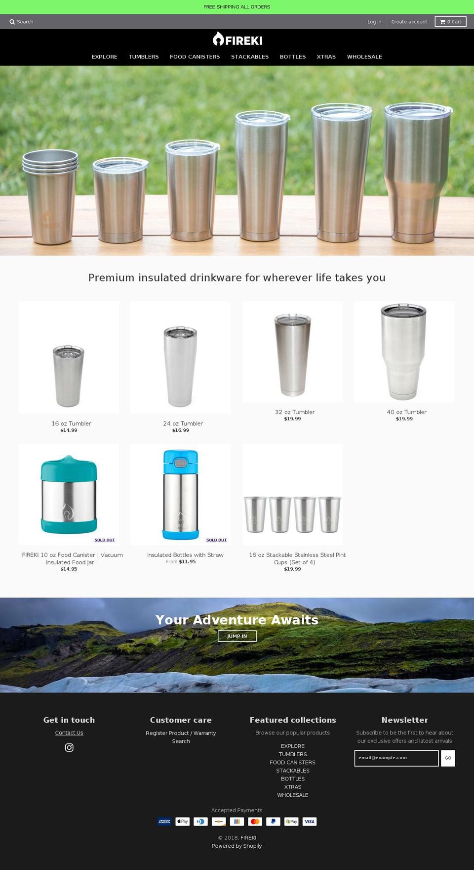 fireki.com — Shopify storefront screenshot