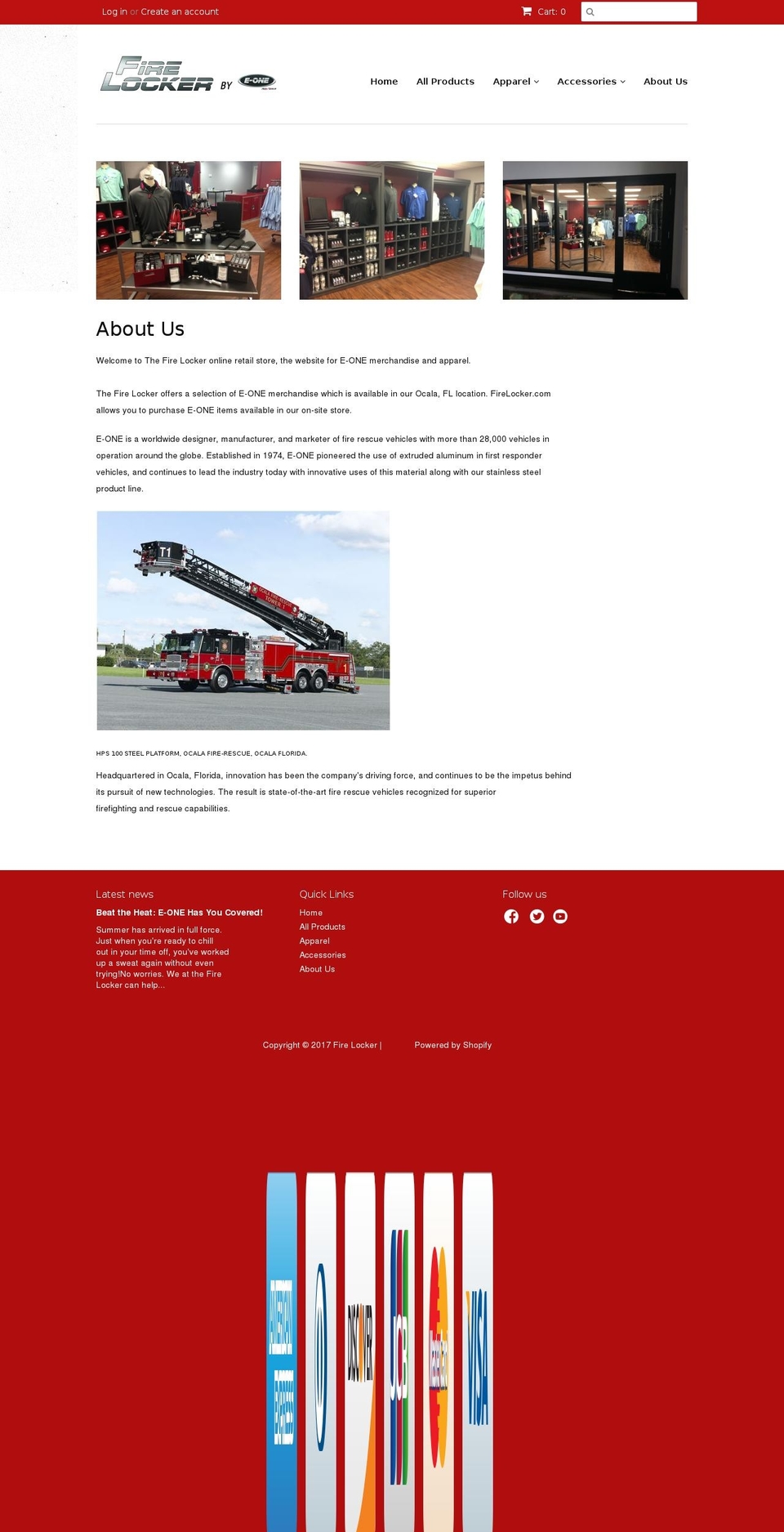 firelocker.com shopify website screenshot