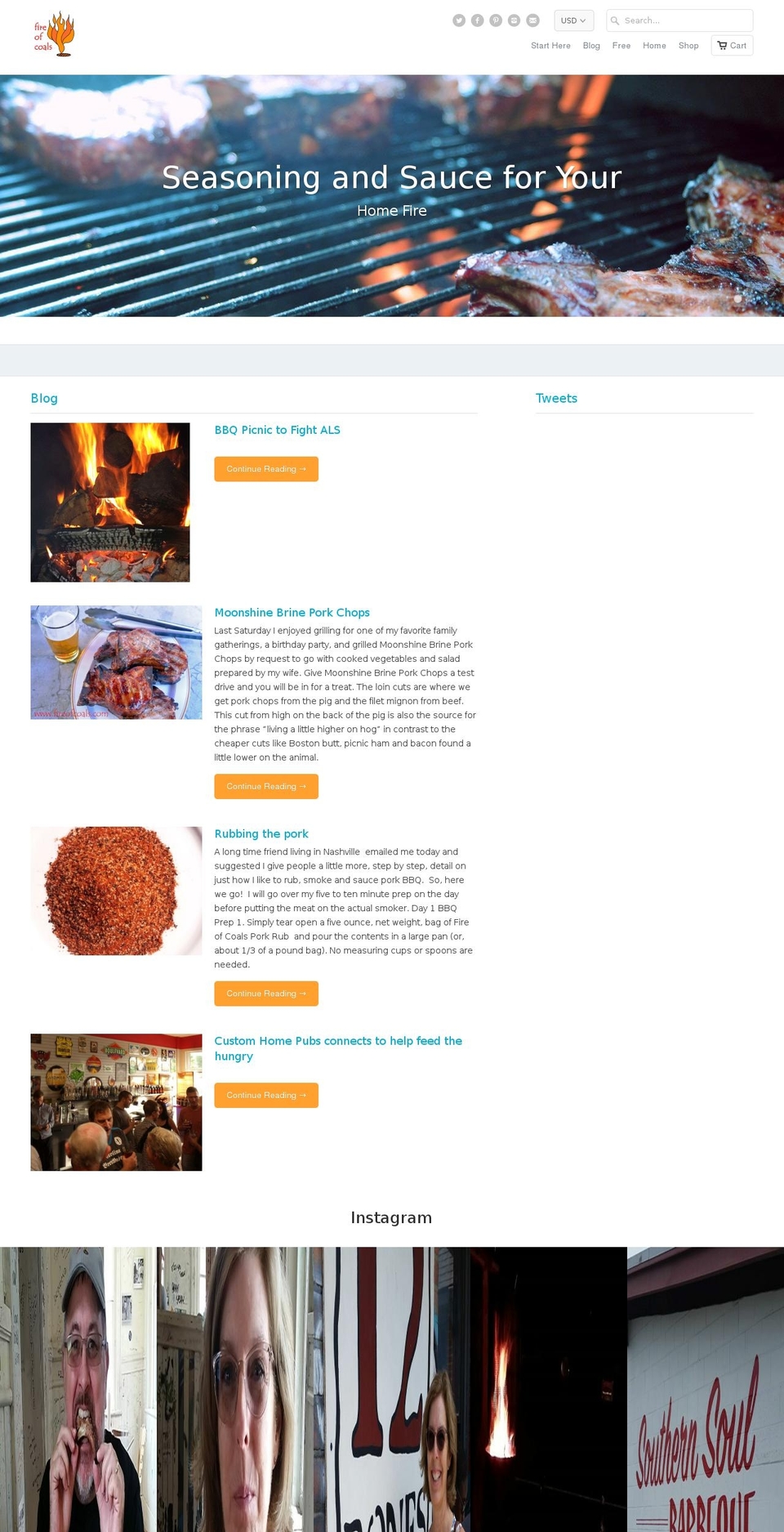 fireofcoals.com shopify website screenshot
