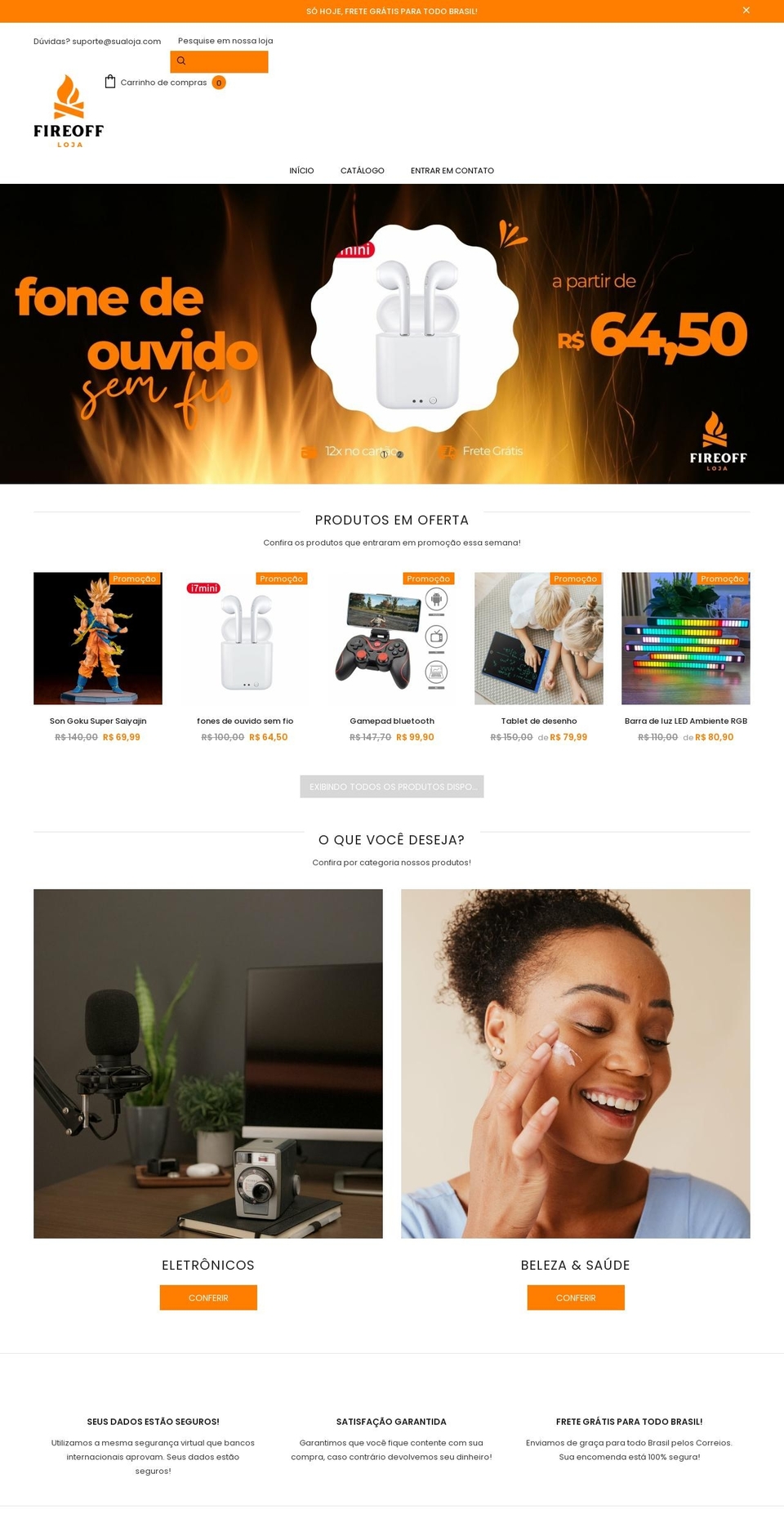 fireoff.com.br shopify website screenshot