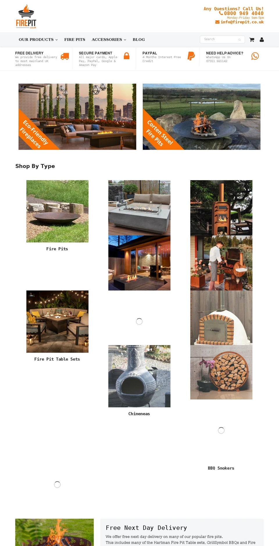 firepit.co.uk shopify website screenshot