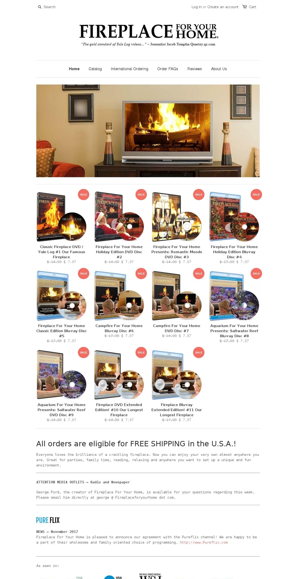 fireplacedvd.com — Shopify storefront screenshot