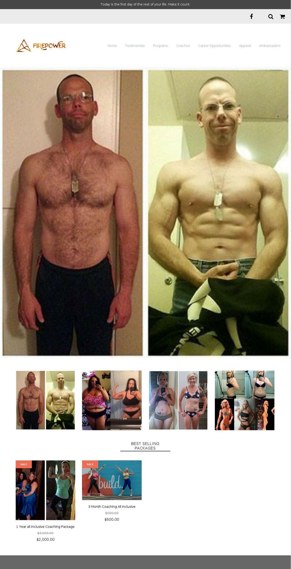 firepowerbody.com — Shopify storefront screenshot