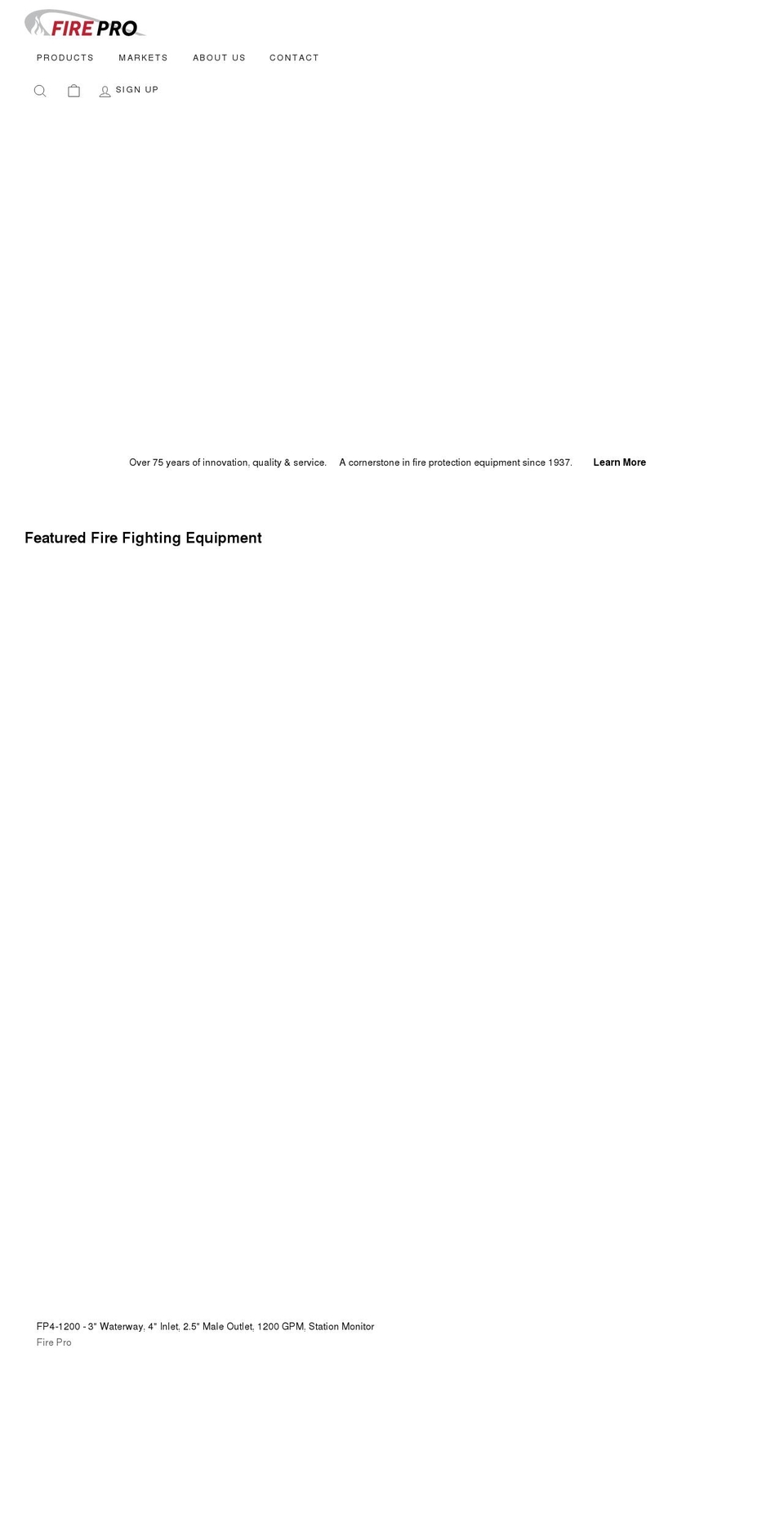 firepromonitors.com shopify website screenshot