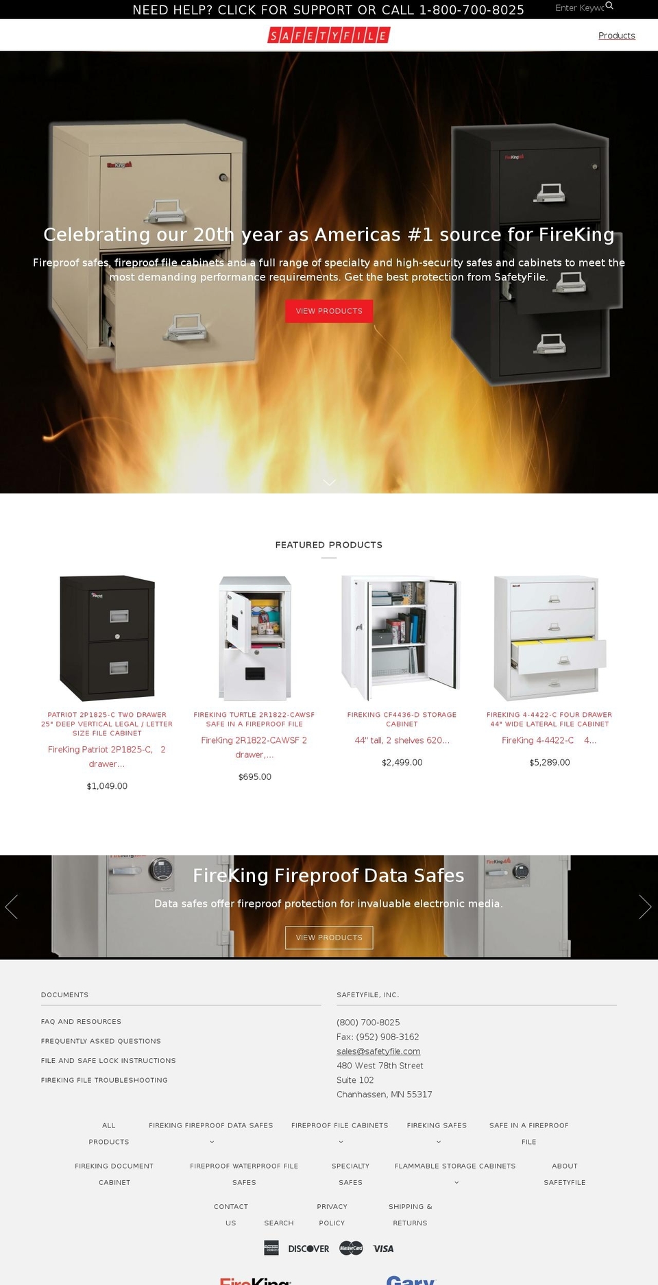 Feb theme with BOLD edits Shopify theme site example fireproof-safe.com