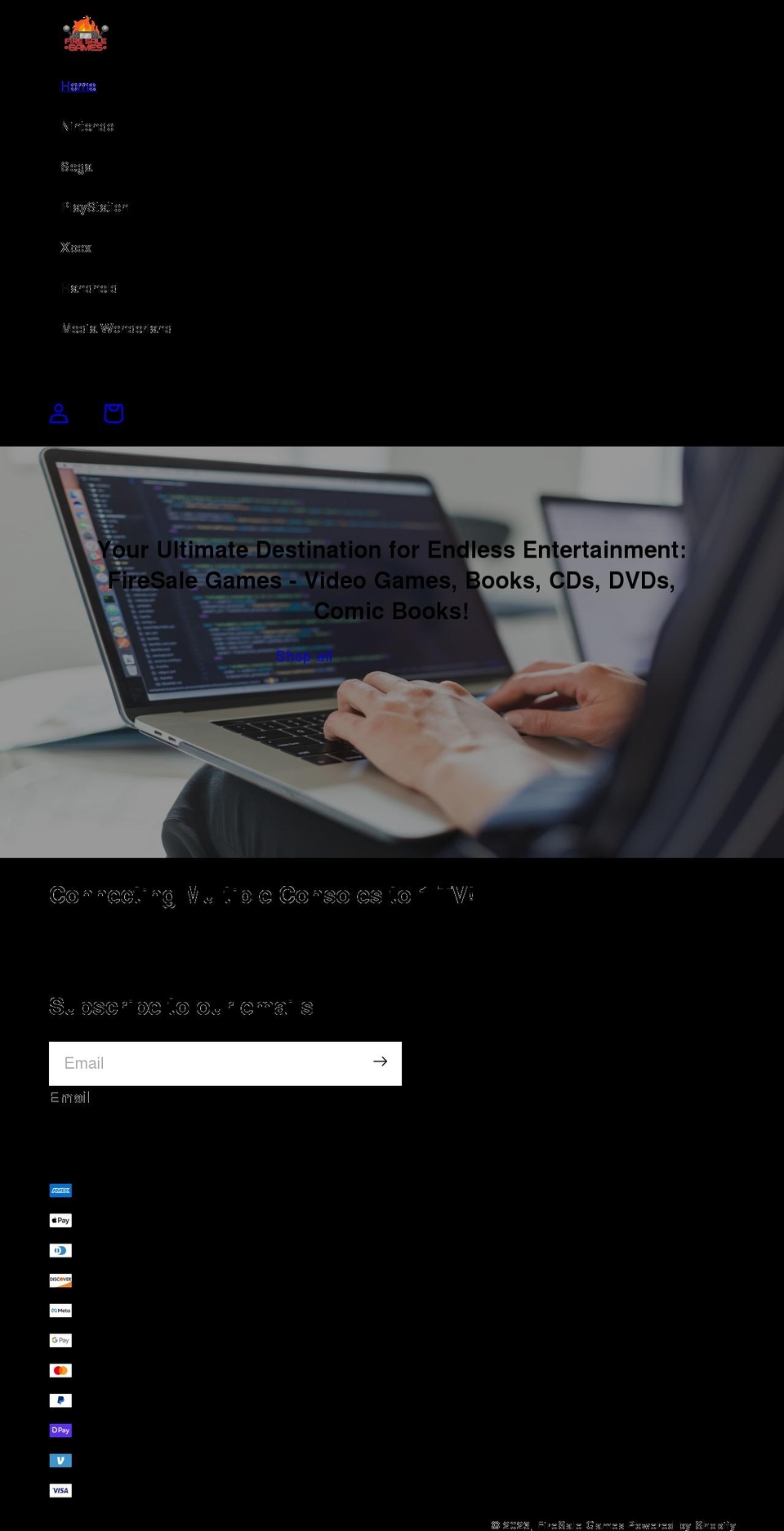 firesalegames.com shopify website screenshot