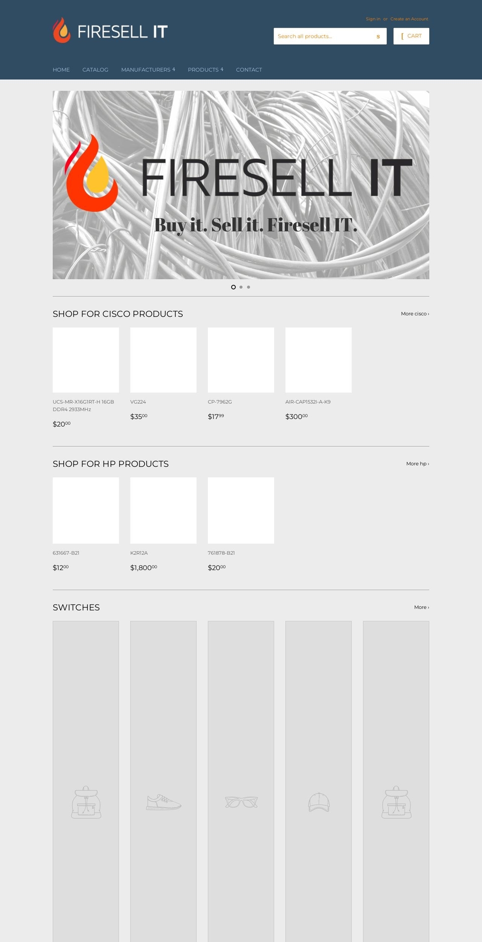 firesellit.com shopify website screenshot