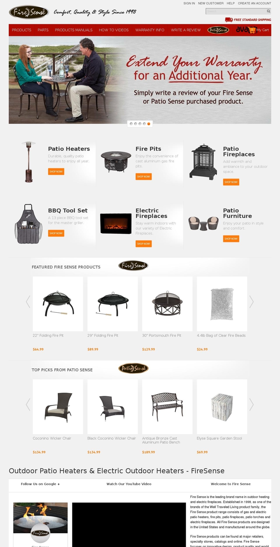 firesense.net shopify website screenshot