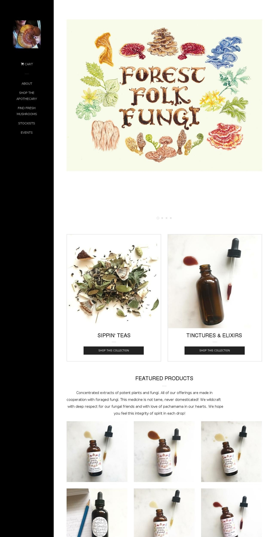 firesidebotanicals.com shopify website screenshot