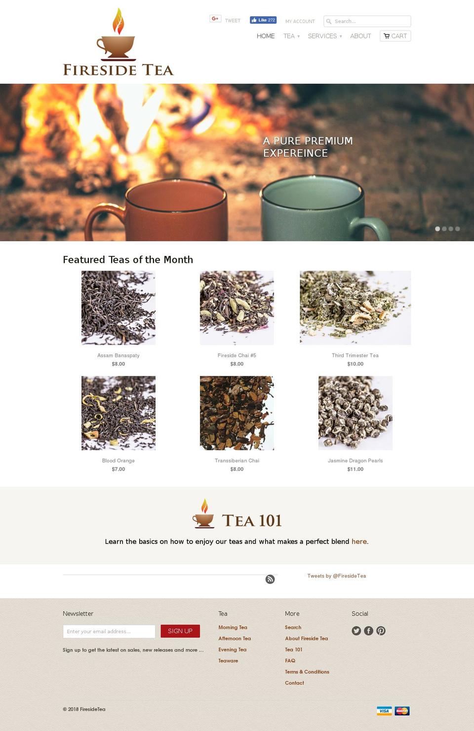 464 Shopify theme site example firesidetea.ca