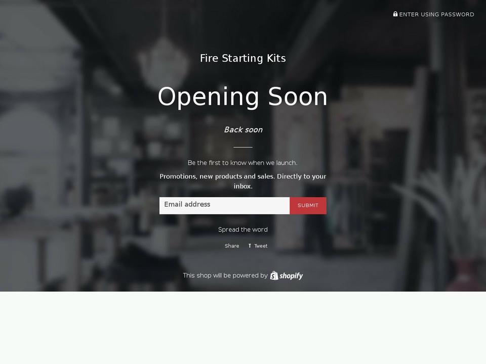 firestartingkit.co.uk shopify website screenshot