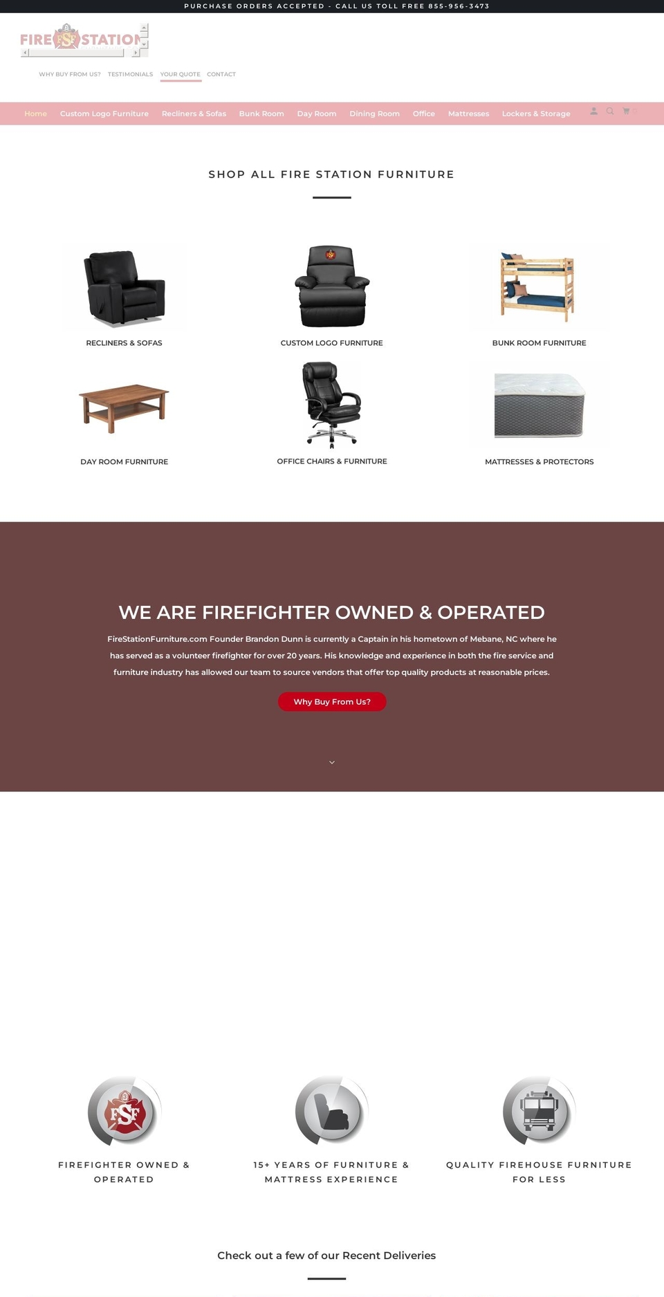 OOTS Support 2 Shopify theme site example firestationchair.com