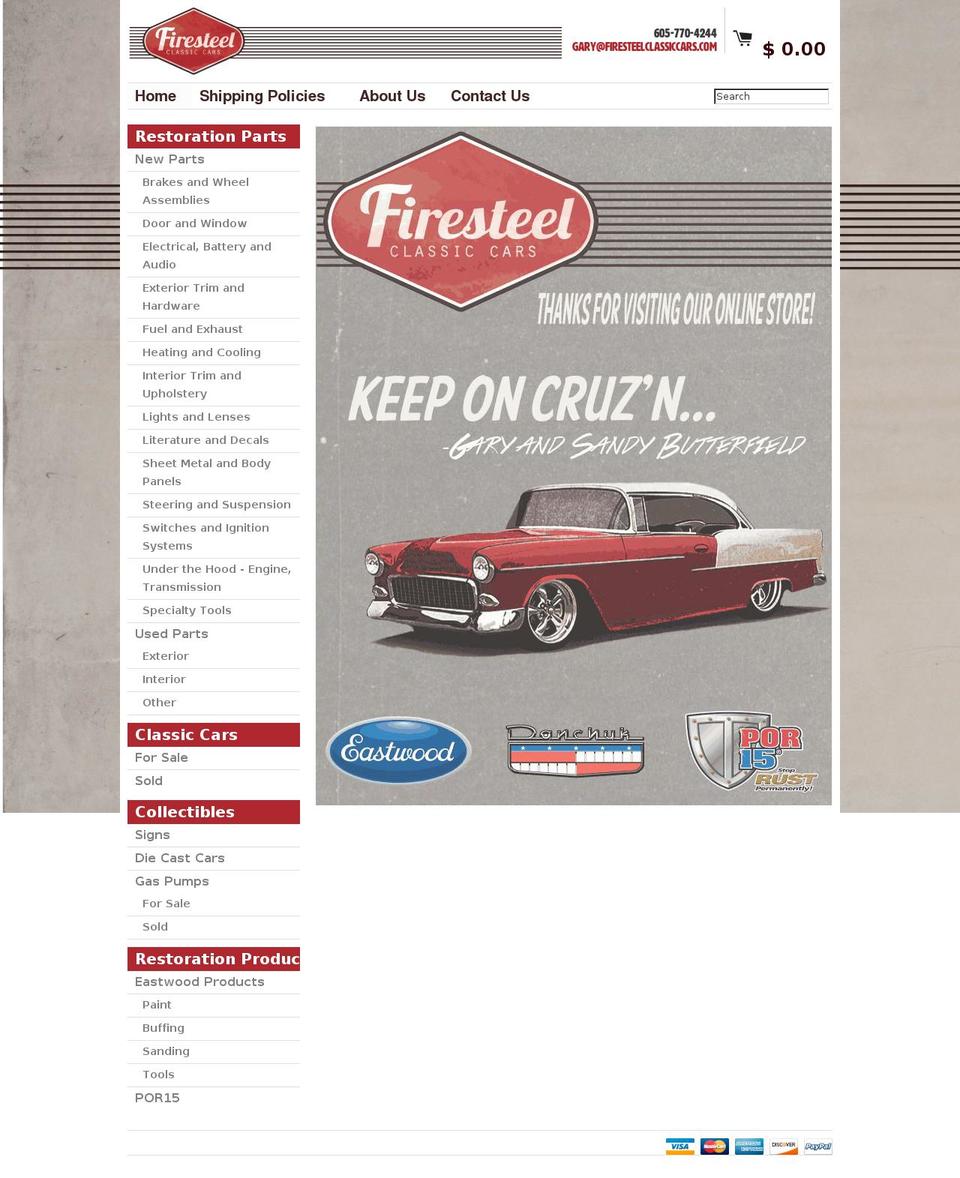 firesteelclassiccars.com — Shopify storefront screenshot